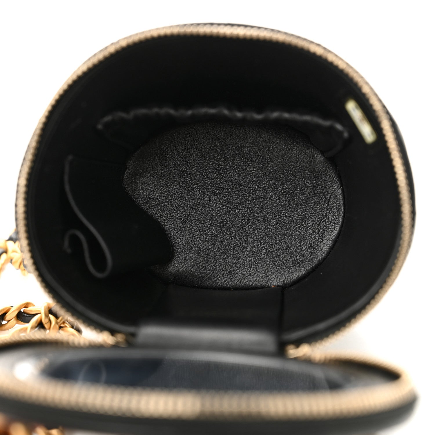 Chanel Lambskin Quilted Afternoon Tea Top Handle Vanity Case With Chain Black 5 of 14