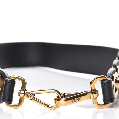 Fendi Vitello Dolce Chain Link Strap You Vintage Gold Black 4 of 4