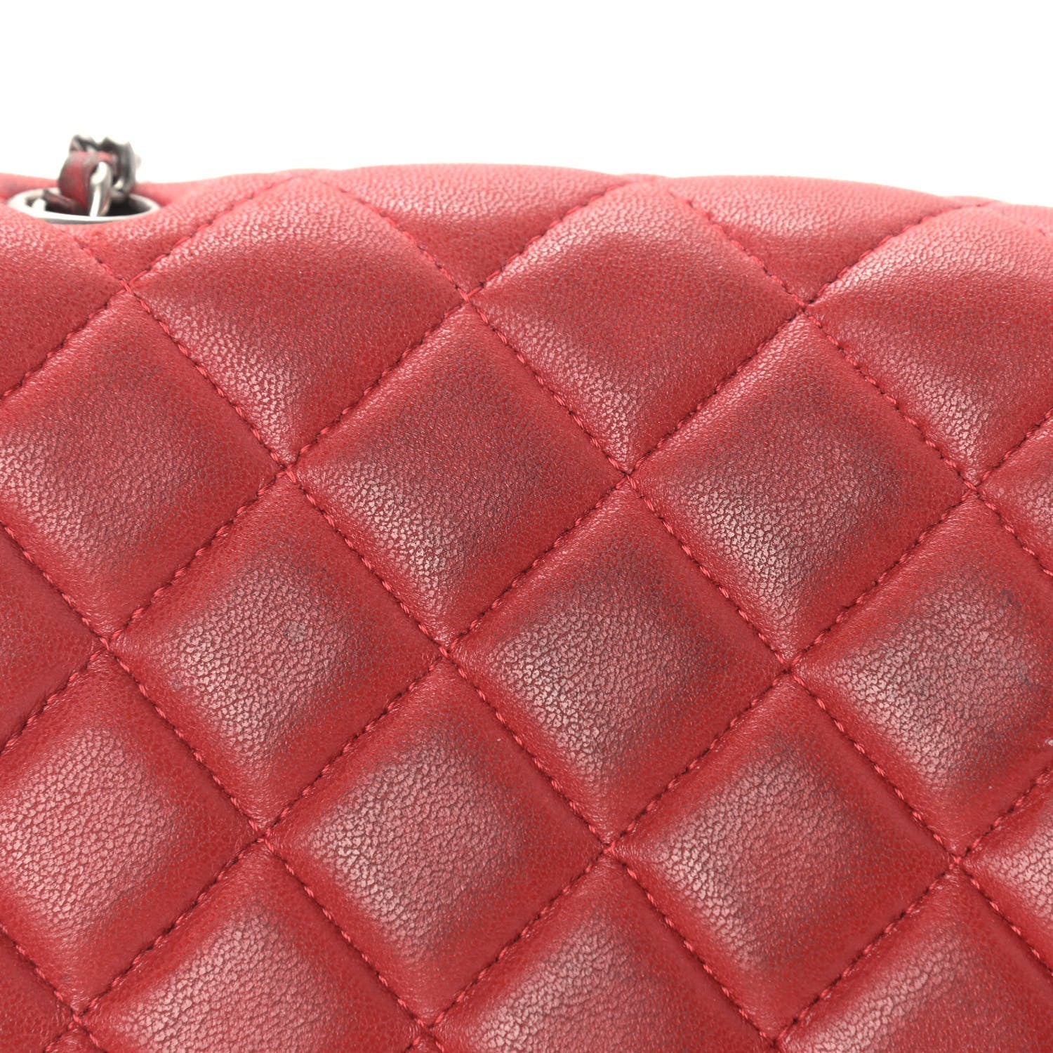 Chanel Lambskin Quilted Extra Mini Rectangular Flap Red 12 of 18