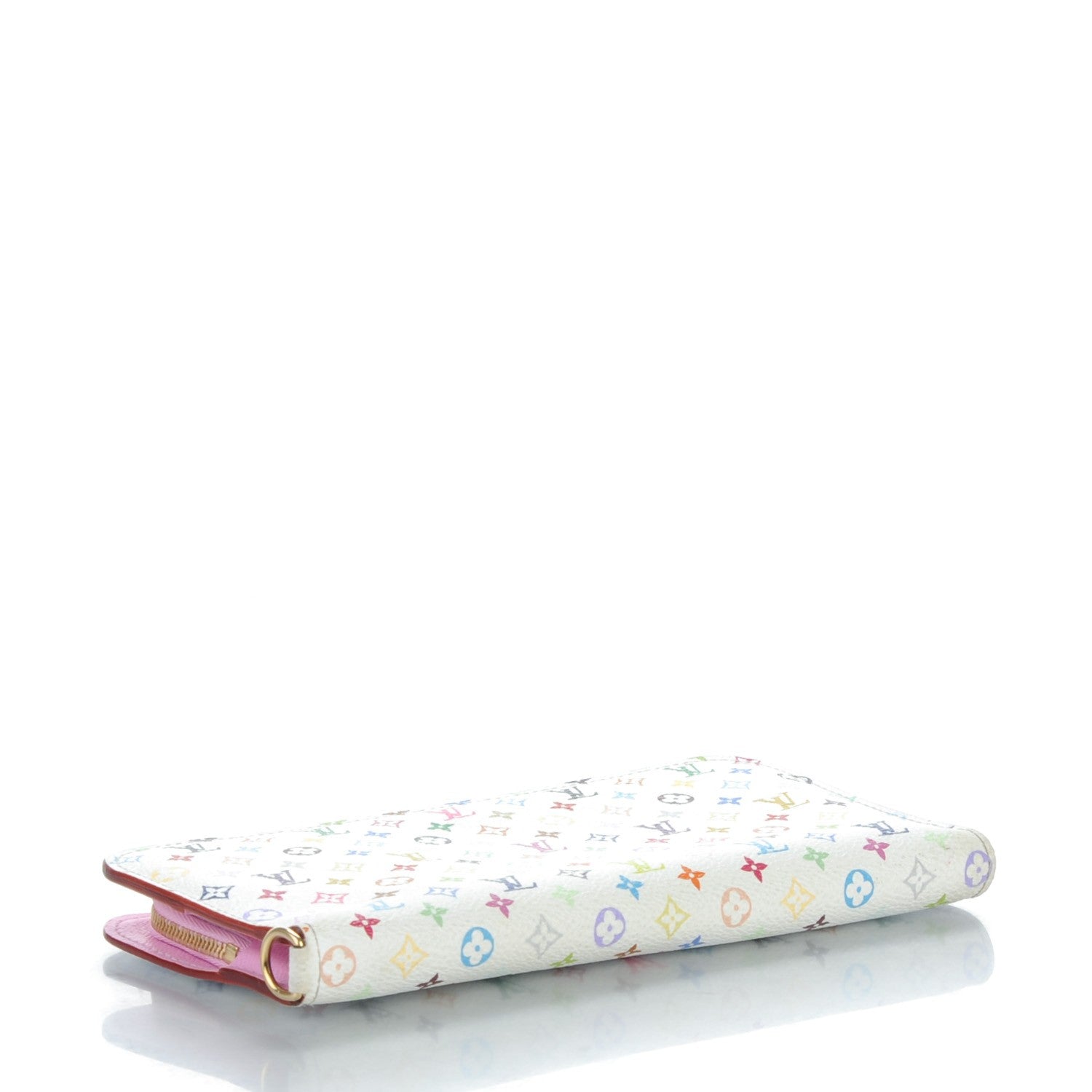 Louis Vuitton Monogram Multicolor Insolite Wallet White Litchi 4 of 9