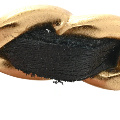 Chanel Lambskin Chain Camellia CC Brooch Black Gold 5 of 5