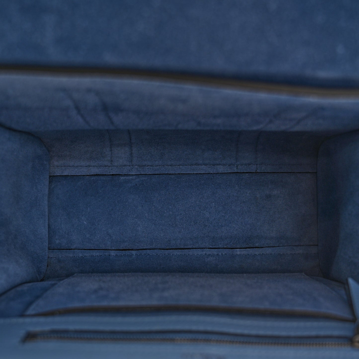 Classic Grain Calfskin Small Bayswater Porcelain Blue