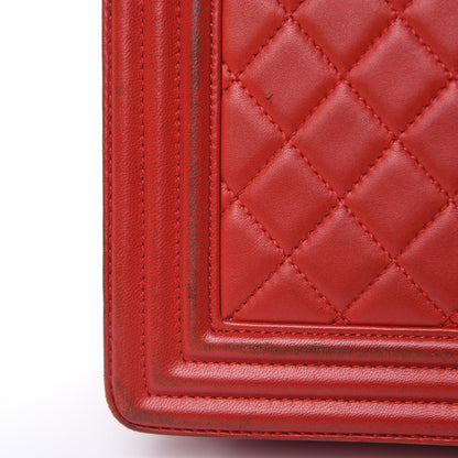 Chanel Lambskin Quilted New Medium Boy Flap Red 18 of 23