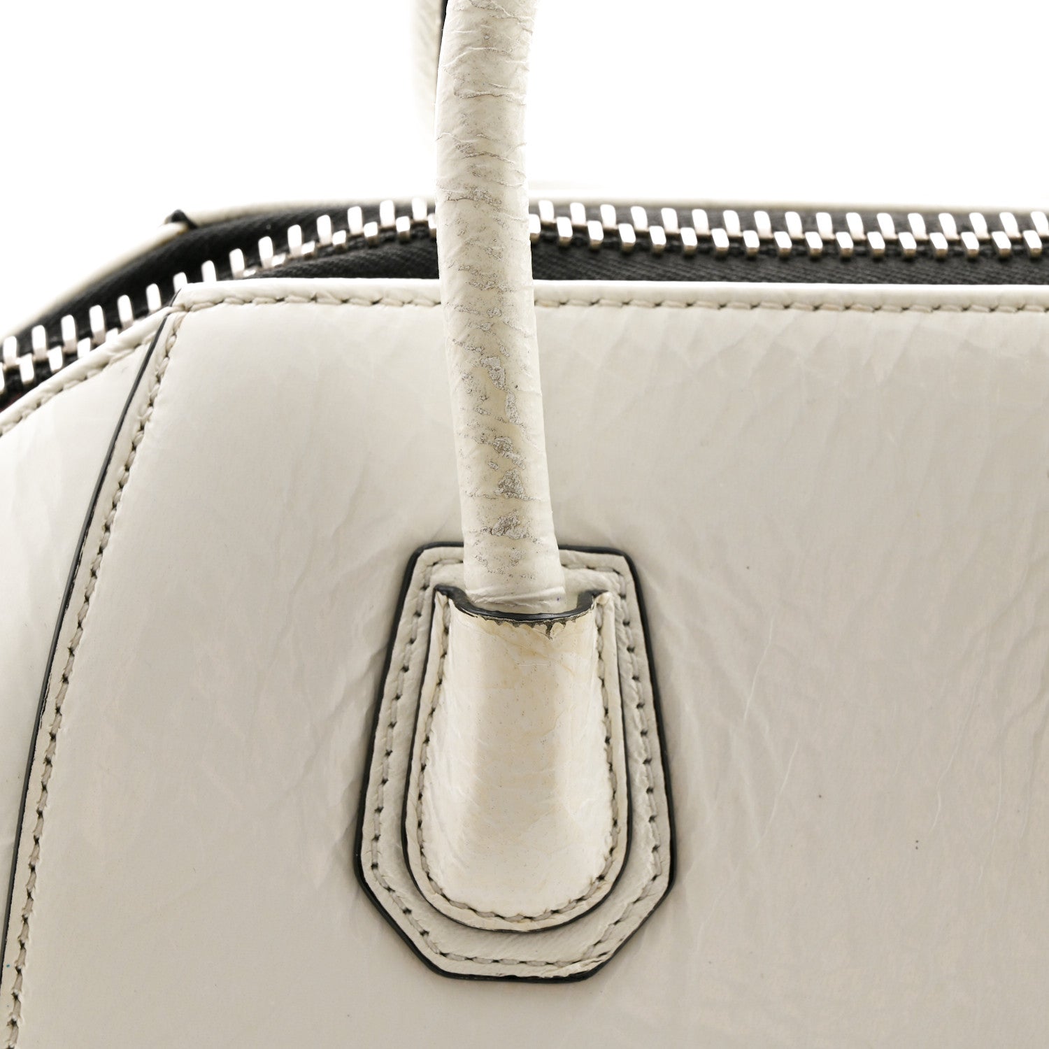 Givenchy Crinkled Patent Calfskin Mini Antigona White 16 of 20