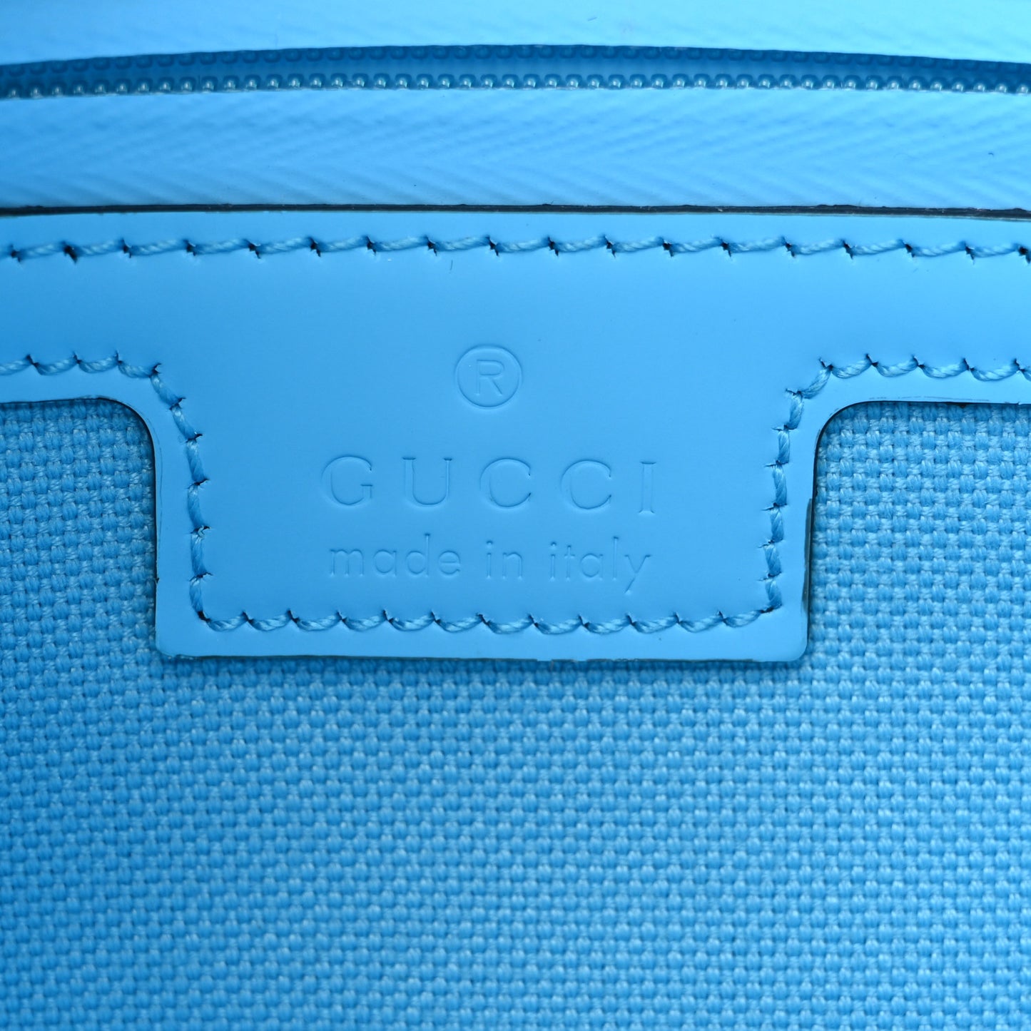 Rubber Effect Monogram GG Crossbody Bag Bright Blue