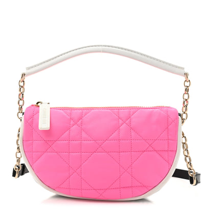Christian Dior Lambskin Cannage Small Dior Vibe Hobo Bag Pink 1 of 12