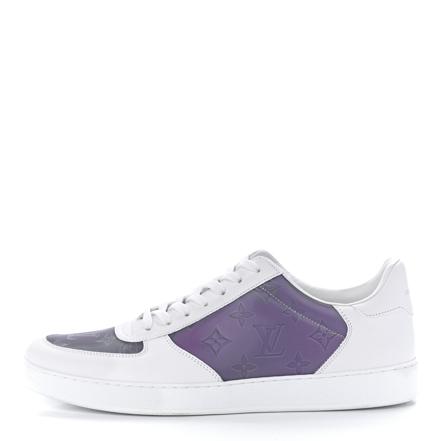 Louis Vuitton Calfskin Iridescent Monogram Rivoli Sneakers 9.5 White 1 of 10
