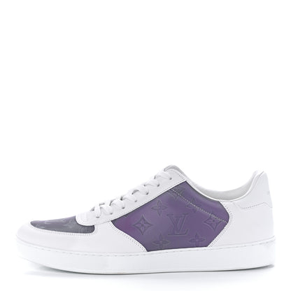 Louis Vuitton Calfskin Iridescent Monogram Rivoli Sneakers 9.5 White 1 of 10