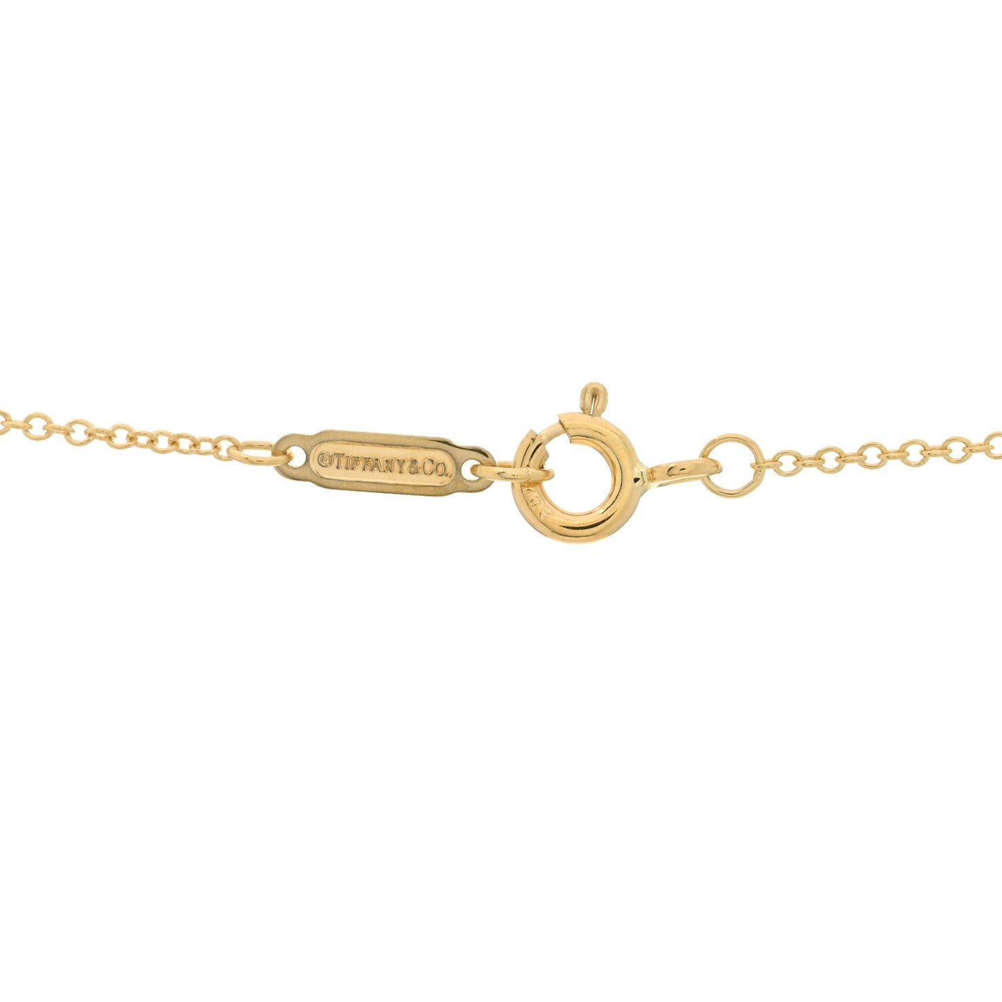 18K Yellow Gold Diamond Letter S Tag Pendant Necklace