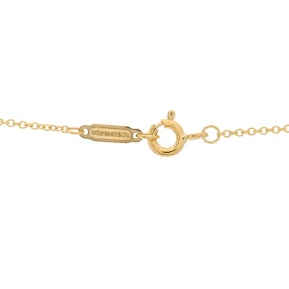 Tiffany 18K Yellow Gold Diamond Letter S Tag Pendant Necklace 3 of 3