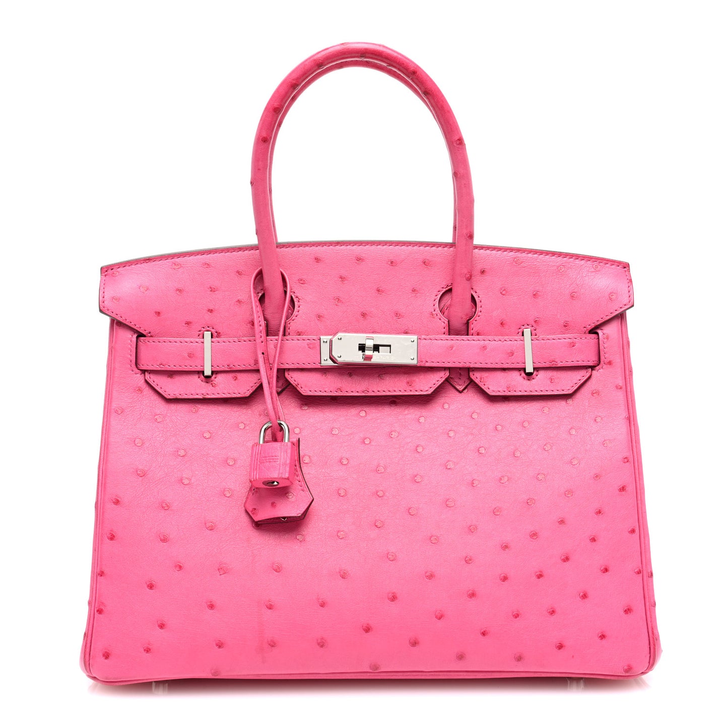 Ostrich Birkin 30 Fuchsia