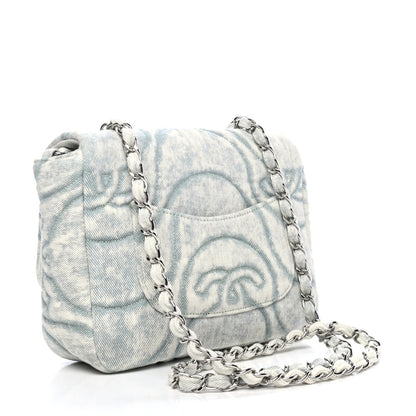 Chanel Denim CC Quilted Mini Square Flap Light Blue 2 of 4