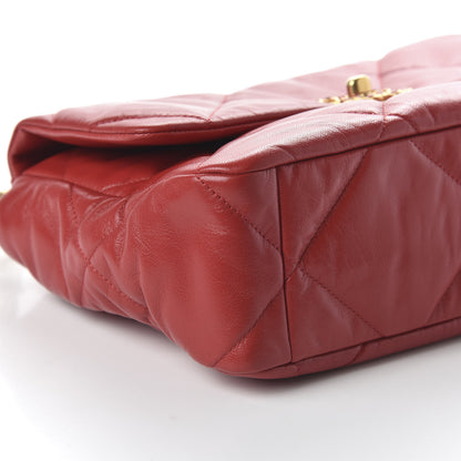 Chanel Goatskin Quilted Large 19 Flap Red 6 of 11