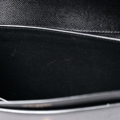 Saint Laurent Grain De Poudre Monogram Cassandra Clasp Bag Black 11 of 12
