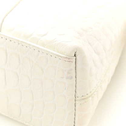 Balenciaga Extra Supple Calfskin Crocodile Embossed XS Downtown Shoulder Bag White 15 of 17