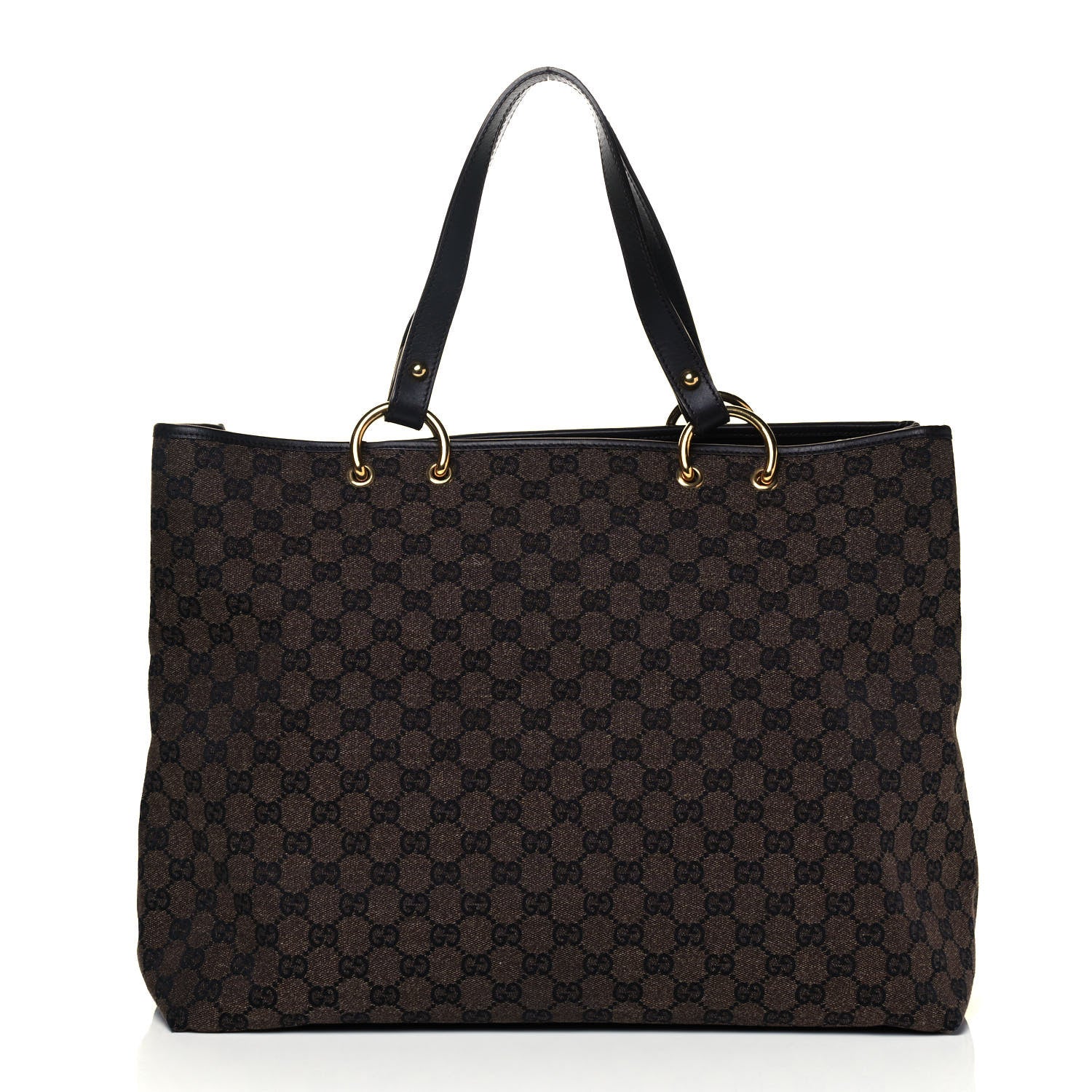 Gucci Monogram Denim Large Tote Brown 1 of 10