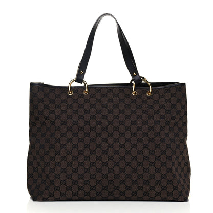 Gucci Monogram Denim Large Tote Brown 1 of 10