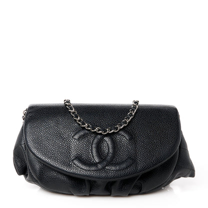 Chanel Caviar Half Moon Wallet On Chain WOC Black 1 of 11