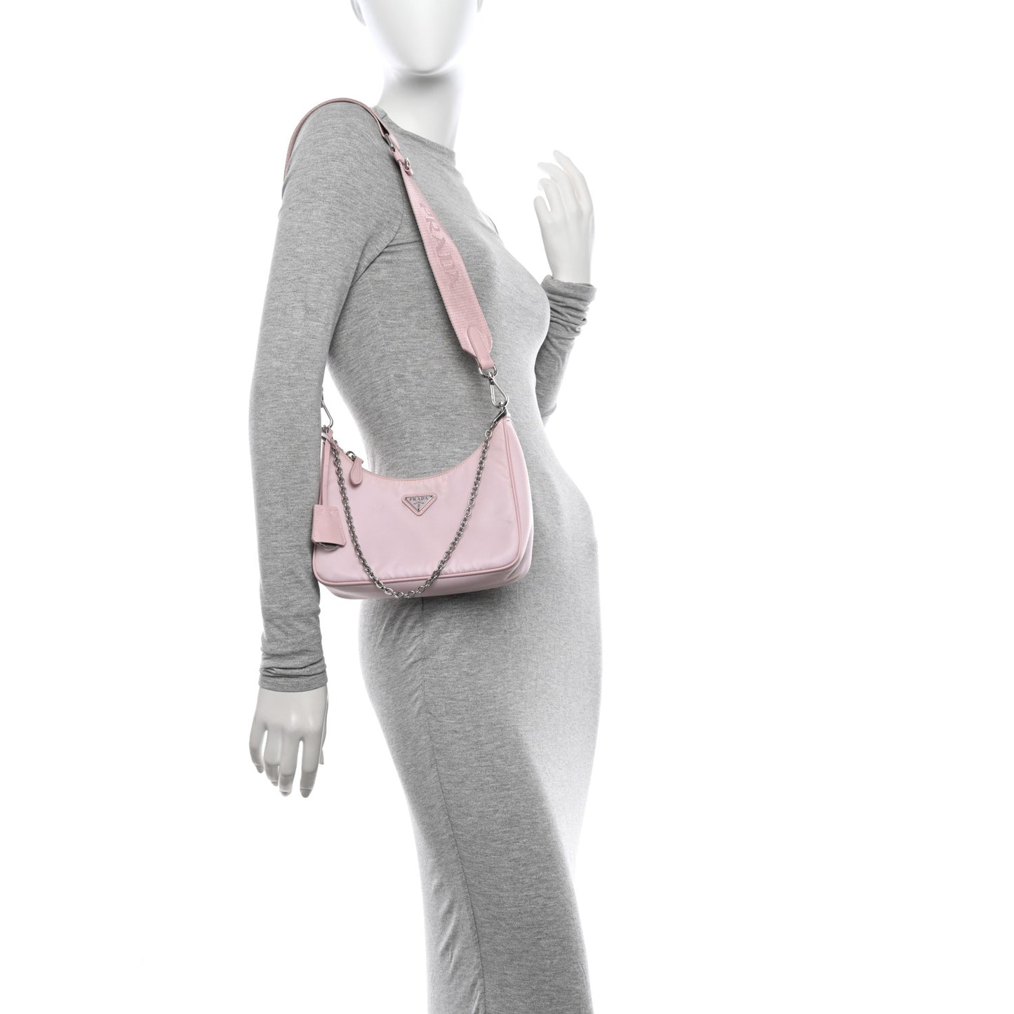 Nylon Re-Edition 2005 Shoulder Bag Alabastro