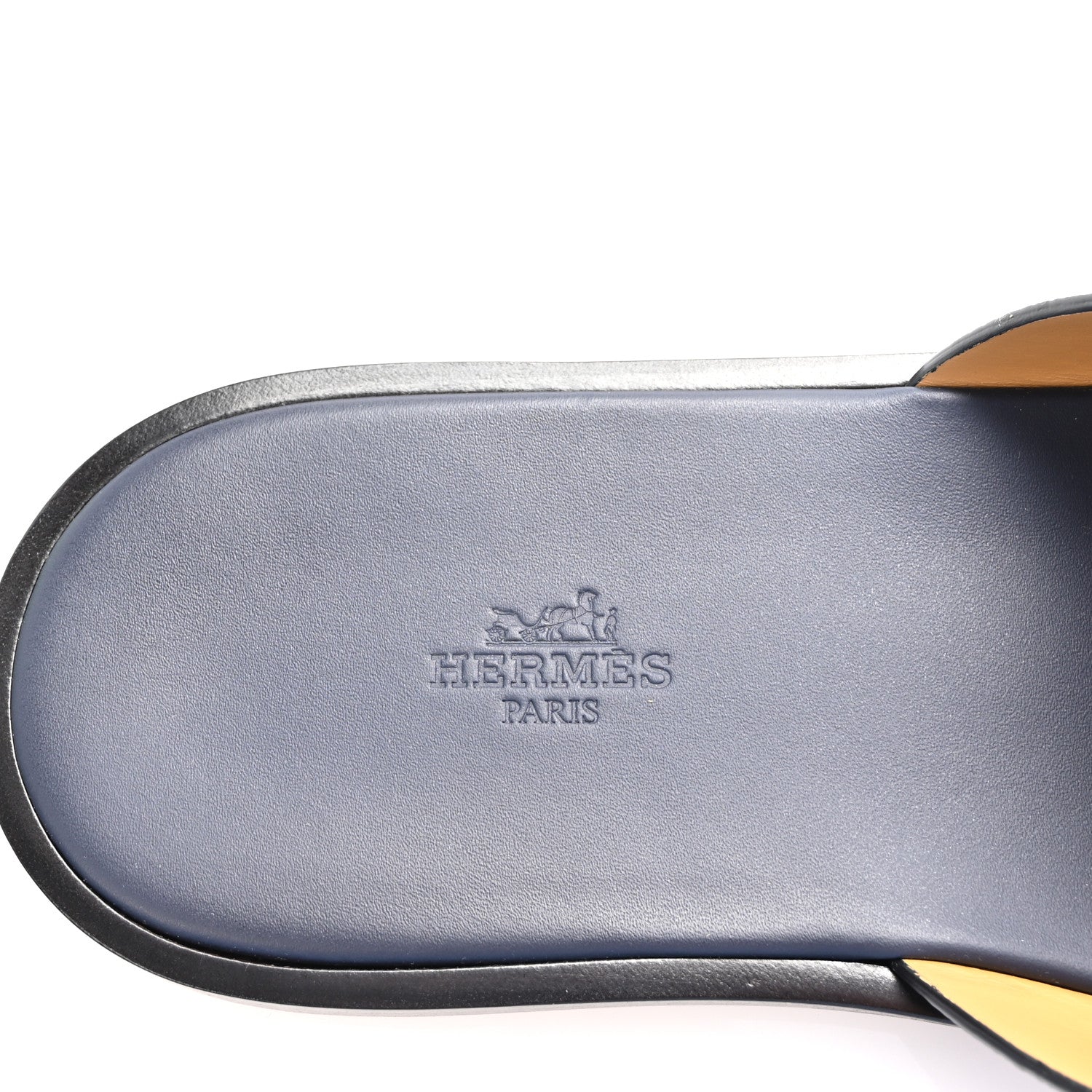 Hermes Epsom Mens Izmir Sandals 44 Marine 8 of 10