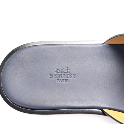 Hermes Epsom Mens Izmir Sandals 44 Marine 8 of 10