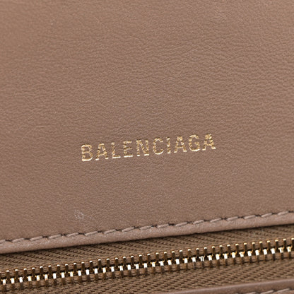Balenciaga Coated Canvas BB Monogram Allover Logo Small Hourglass Top Handle Bag Beige Brown White 6 of 15