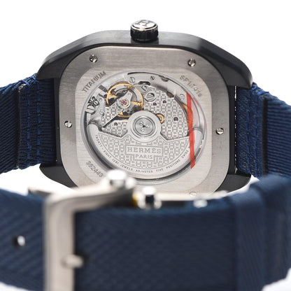 Hermes DLC Coated Titanium Nylon 39mm H08 Automatic Watch Bleu Abysse 4 of 6