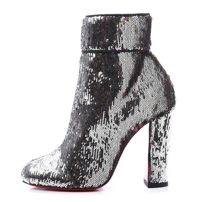 Christian Louboutin Paillettes Moulamax 100 Booties 35.5 Multicolor 1 of 8