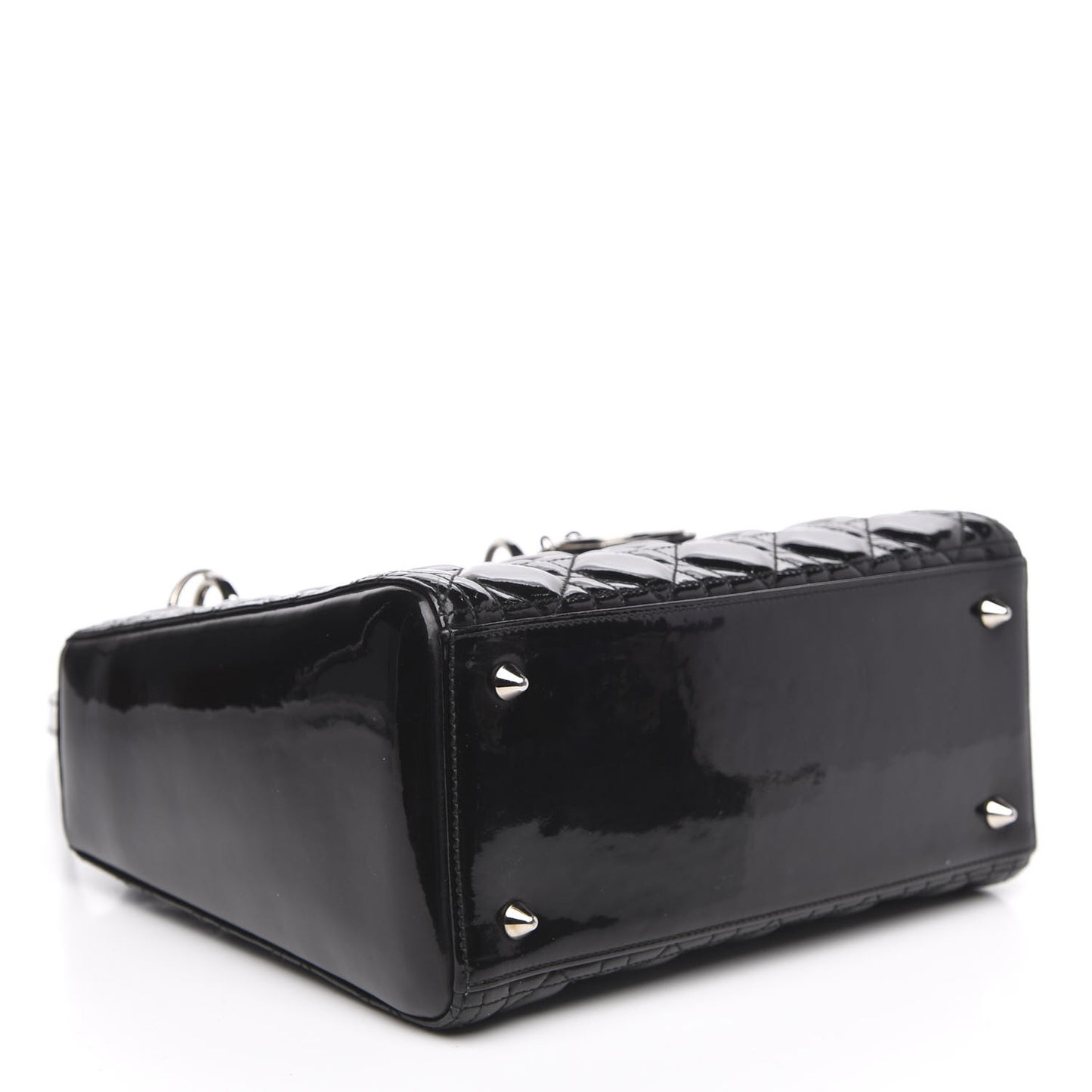 Patent Cannage Medium Lady Dior Black