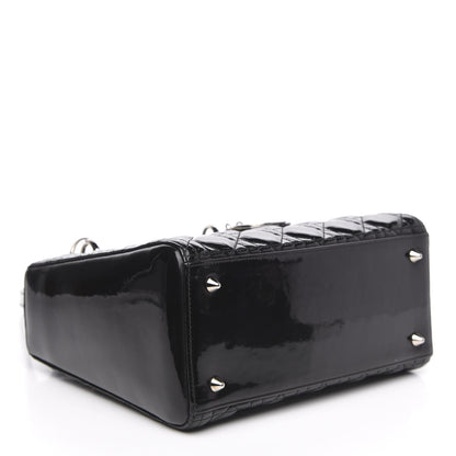 Christian Dior Patent Cannage Medium Lady Dior Black 4 of 12