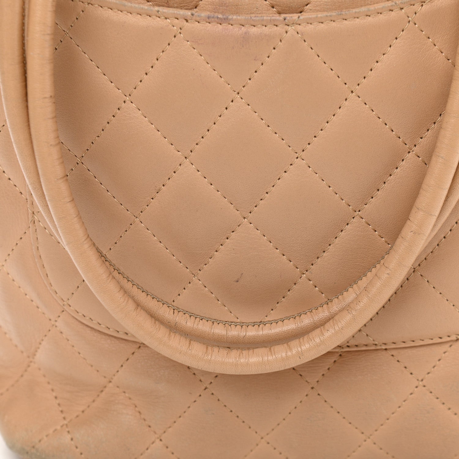 Chanel Calfskin Quilted Medium Cambon Tote Beige 18 of 19
