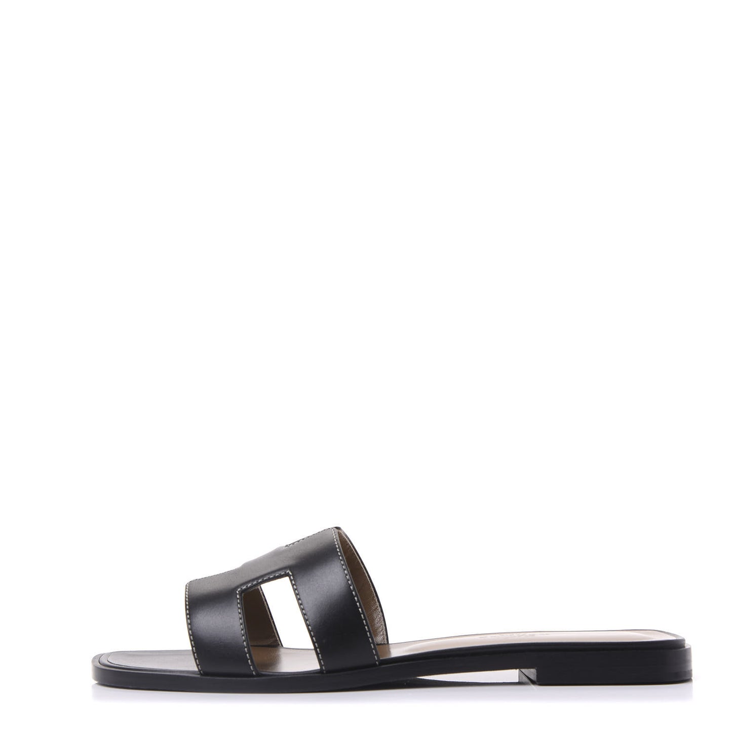 Box Calfskin Oran Sandals 38.5 Black