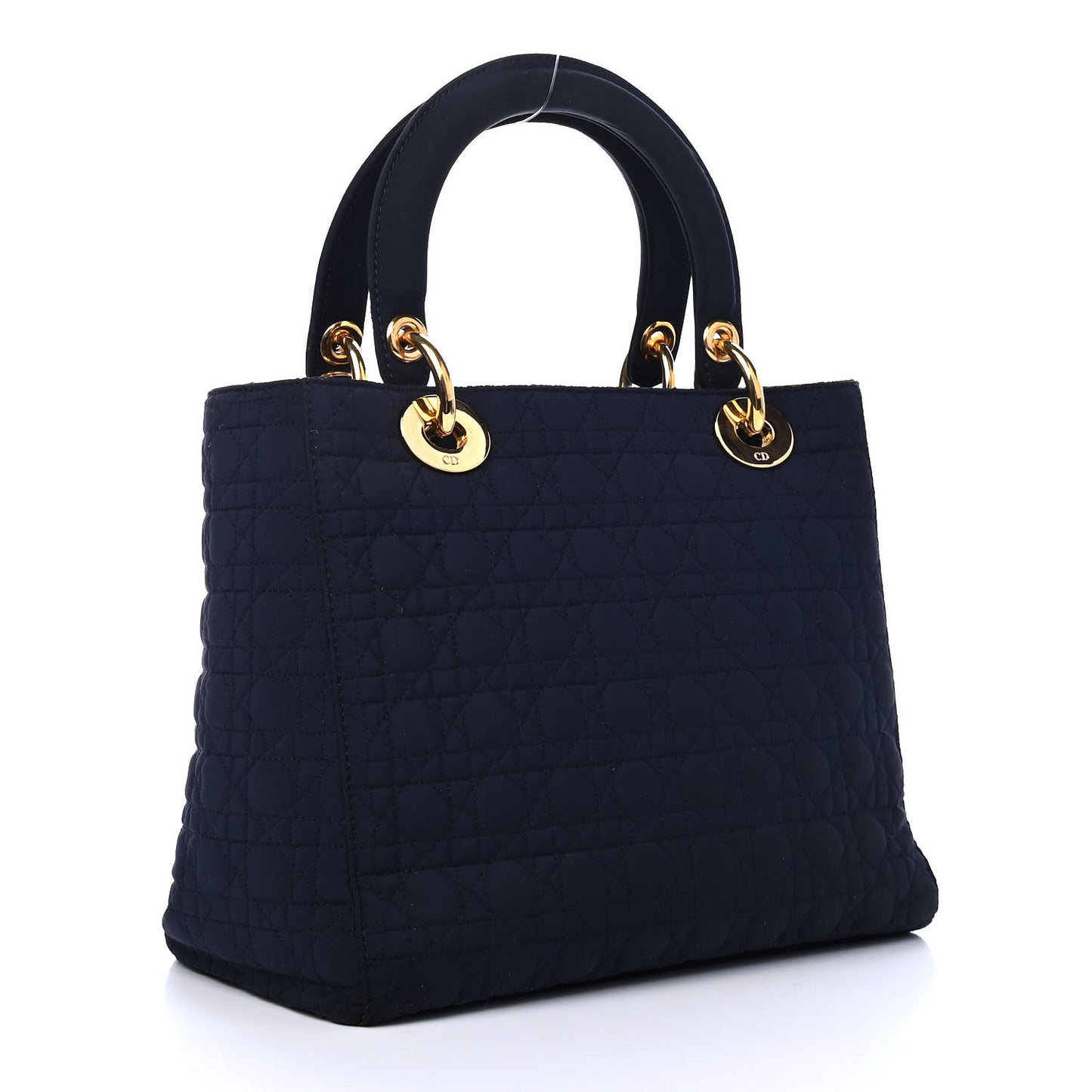 Nylon Cannage Medium Lady Dior Navy Blue