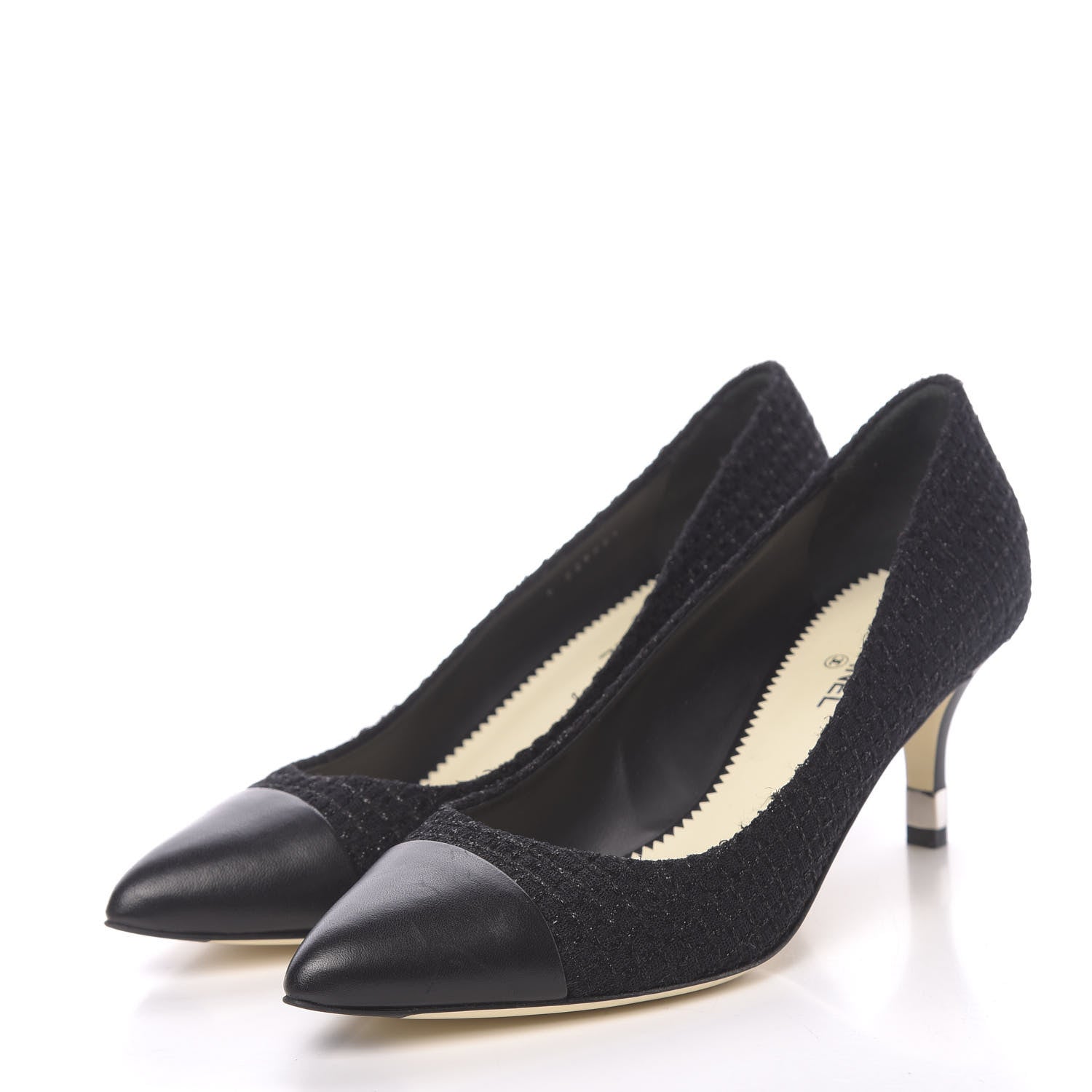 Chanel Lambskin Tweed CC Pump 41 Black 3 of 8