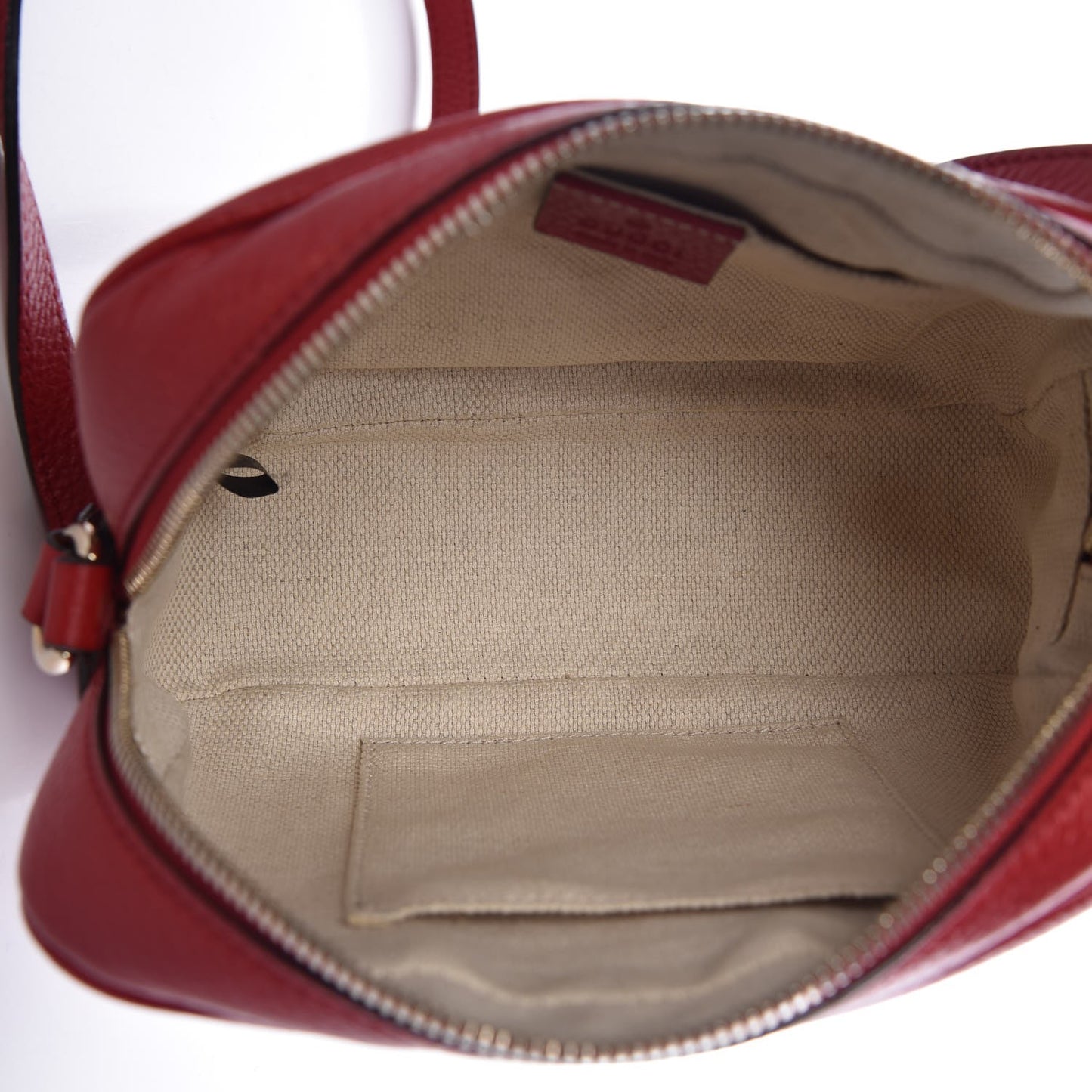 Pebbled Calfskin Small Soho Disco Bag Tabasco Red