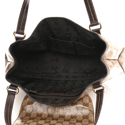 Gucci Crystal Monogram Duchessa Flap Shoulder Bag Dark Brown 4 of 9