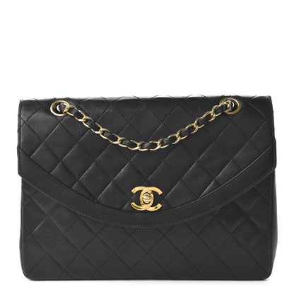 Chanel Lambskin Quilted Medium Single Flap Black 1 of 12