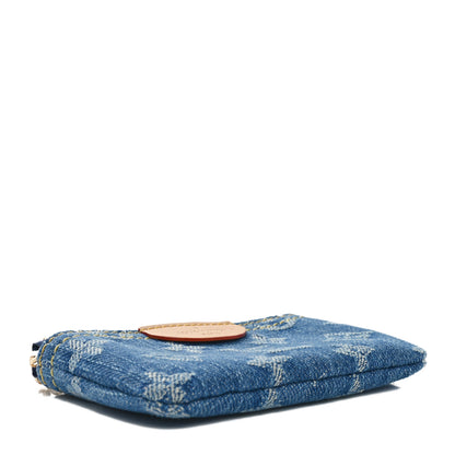 Louis Vuitton Monogram Denim Key Pouch Denim Blue 4 of 8