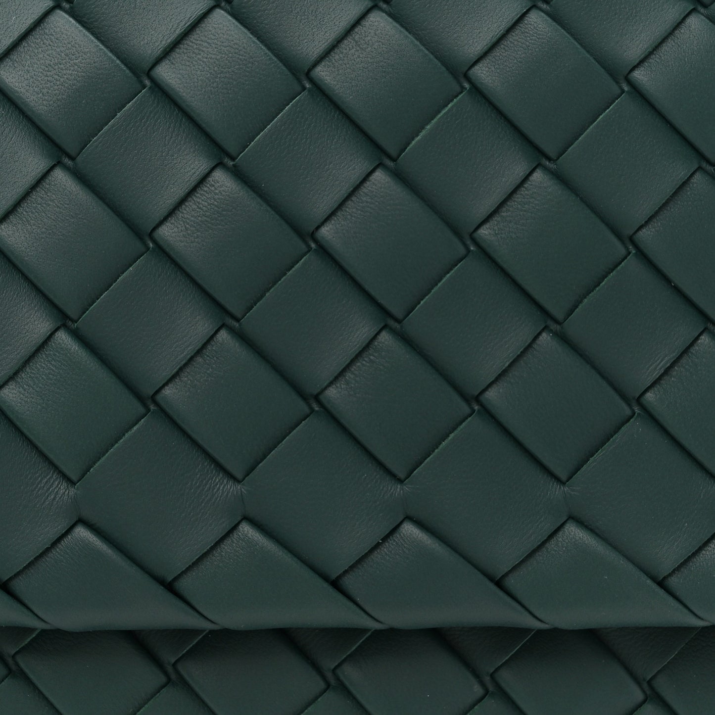 Nappa Intrecciato Small Cobble Messenger Bag Emerald Green