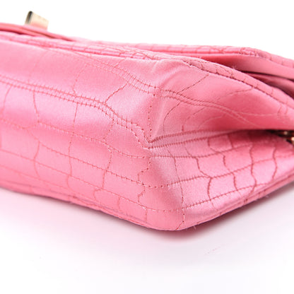 Chanel Satin Coco's Croc 2.55 Reissue East West Flap Pink 9 of 11