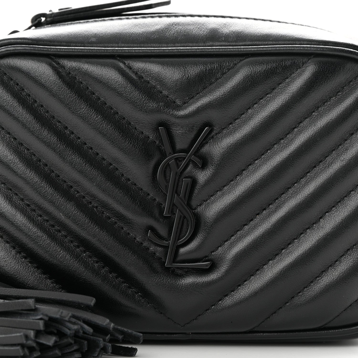 Saint Laurent Calfskin Matelasse Monogram Lou Belt Bag Black 8 of 11
