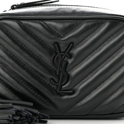 Saint Laurent Calfskin Matelasse Monogram Lou Belt Bag Black 8 of 11