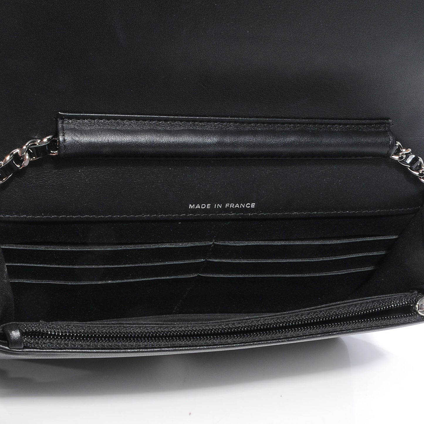 Patent Strass Wallet On Chain Black