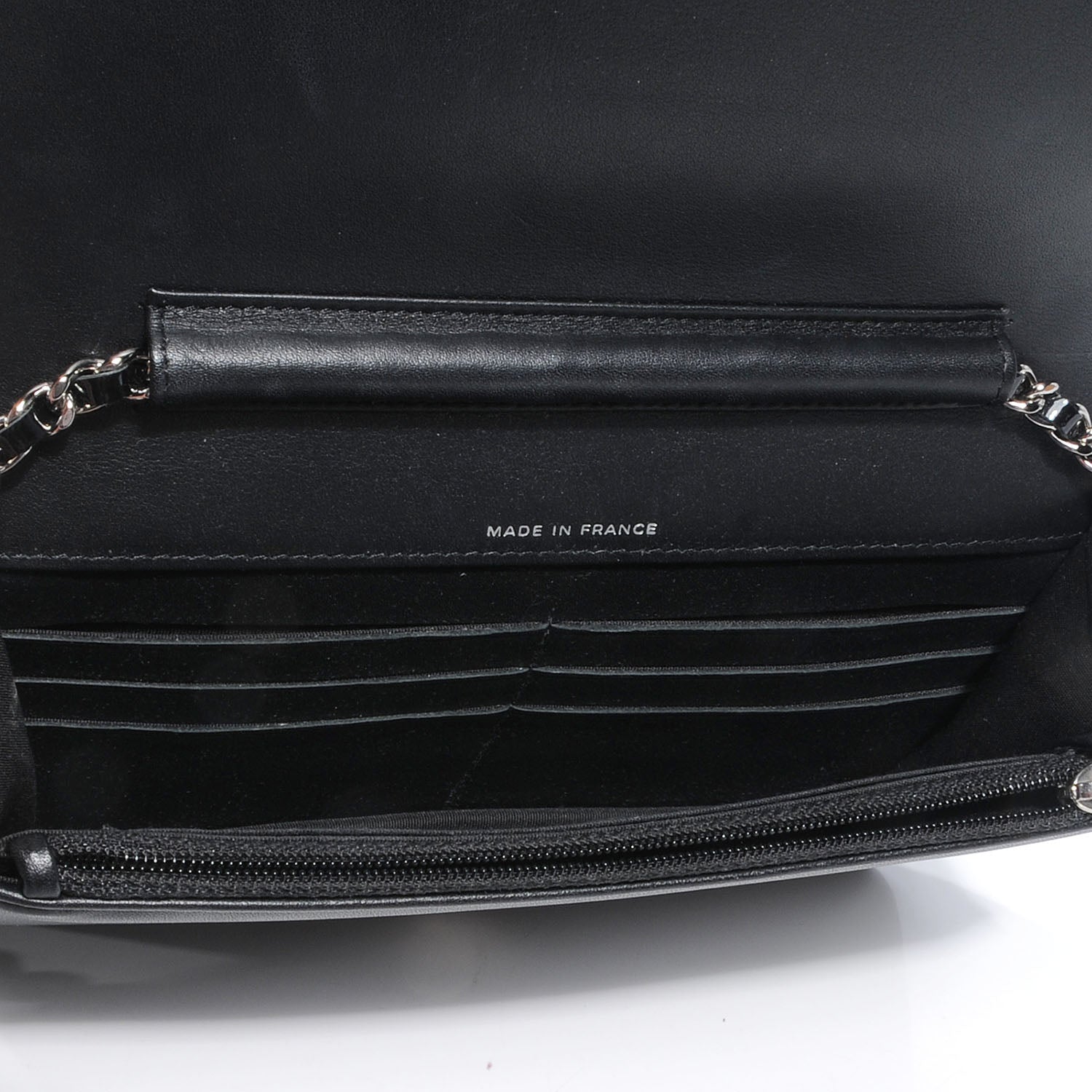 Chanel Patent Strass Wallet On Chain Black 7 of 8