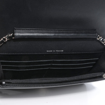 Chanel Patent Strass Wallet On Chain Black 7 of 8