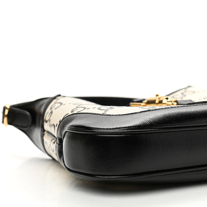 Gucci Azalea Calfskin GG Monogram Bi-Color Debossed Small Jackie 1961 Hobo Mystic White Black 8 of 10