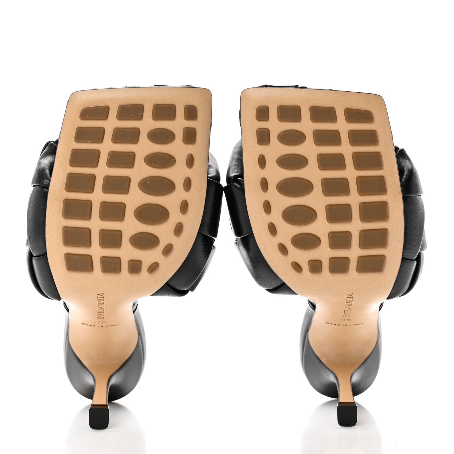 Nappa Maxi Intrecciato Lido Mule Sandals 38 Black