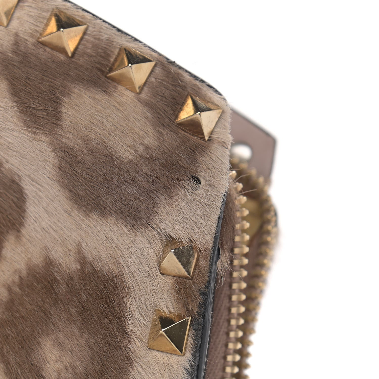 Valentino Garavani Calf Hair Animal Rockstud Satchel Leopard 10 of 14