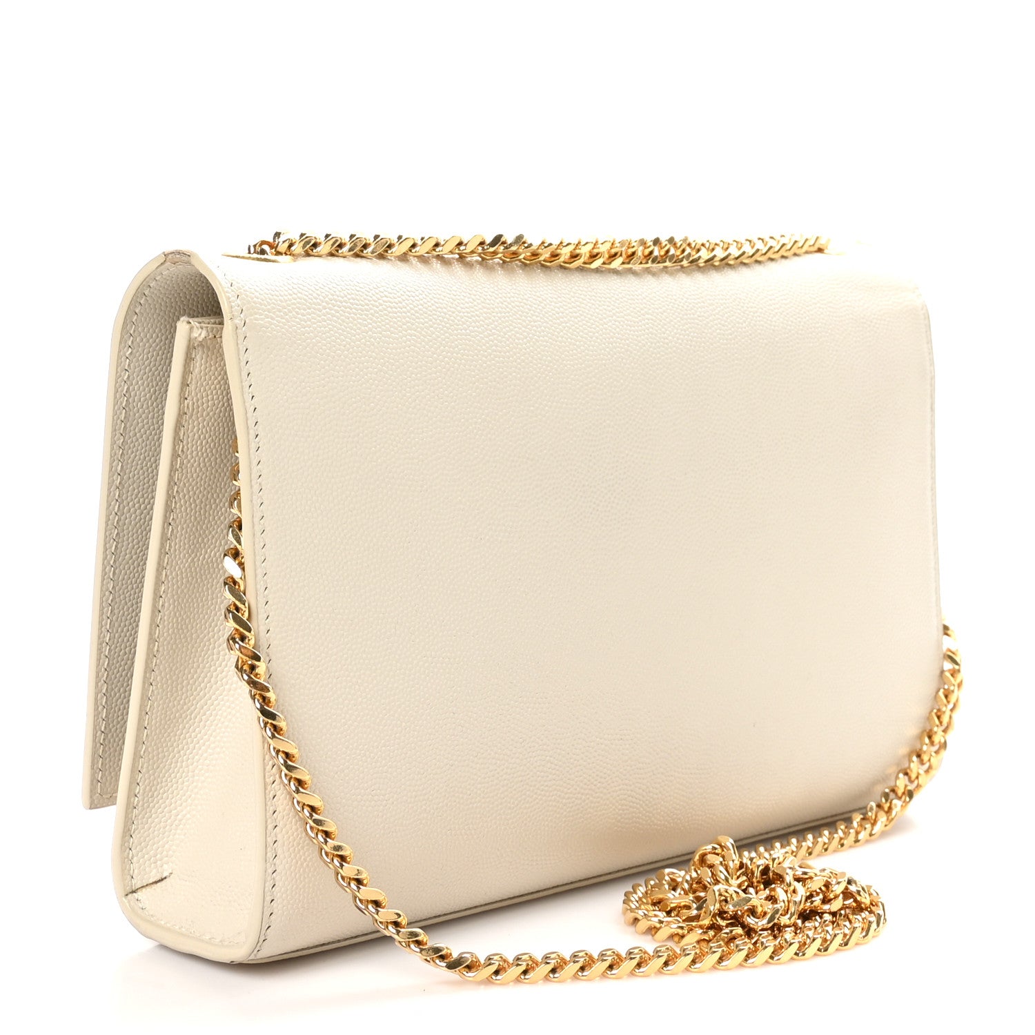 Saint Laurent Grain De Poudre Medium Classic Monogram Kate Satchel Crema Soft 3 of 10