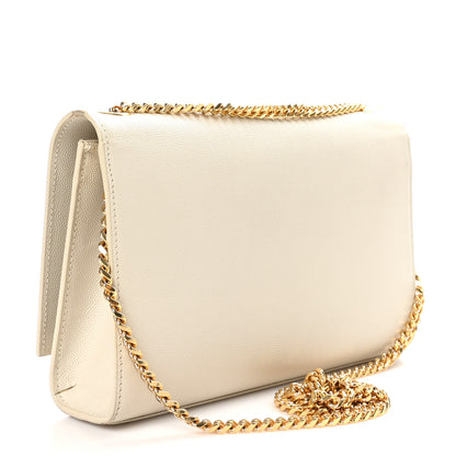 Saint Laurent Grain De Poudre Medium Classic Monogram Kate Satchel Crema Soft 3 of 10